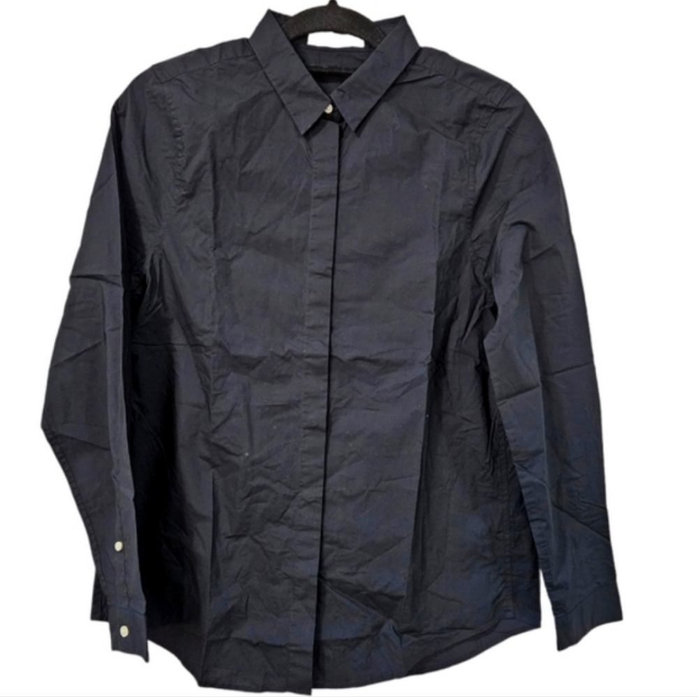 NWOT Everlane Concealed Placket Button Up Slim Fit Shirt Size XS